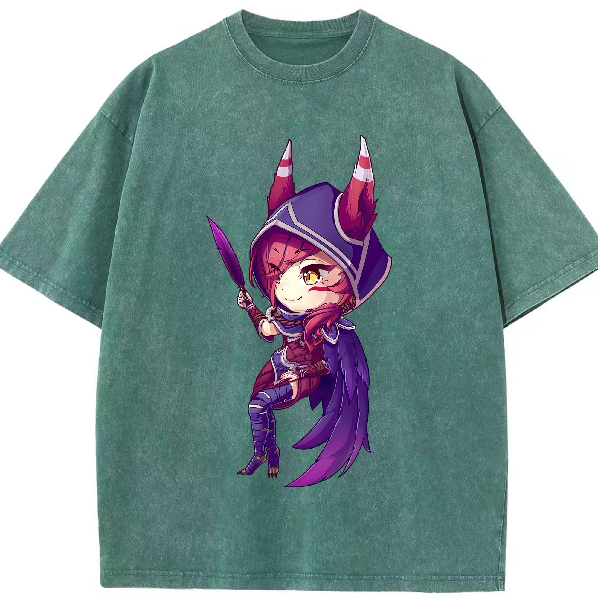 リーグ・オブ・レジェンド League of Legends LOL 綿100% ヴィンテージ風 半袖Tシャツ（フロントプリント）
